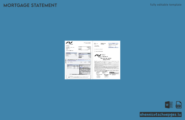 Hypothekenabrechnung der schwedischen Bank Nordnet AB im Word- und PDF-Format (Beispiel 1-2)